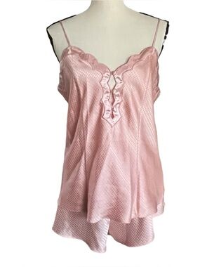 VTG. Erika Taylor Dusty Pink Cam and Flare Leg Short Intimates set. SZ.L